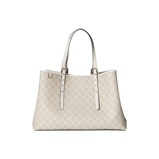 구찌 GG 엠블럼 미디움 토트백 베이지