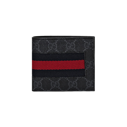 구찌 GG수프림 웹 지갑 블랙 그레이