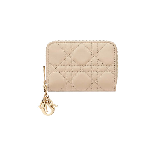 디올 레이디디올 보야저 동전지갑 샌드