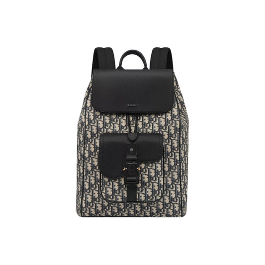 디올 새들 플랩 백팩 베이지블랙