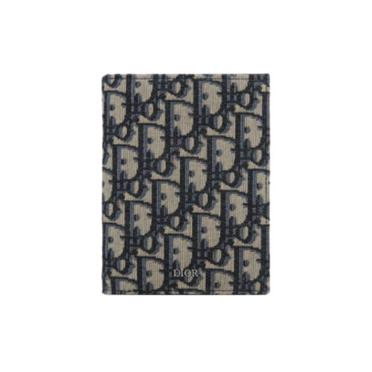 디올 오블리크 2단 카드홀더 베이지