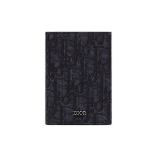 디올 오블리크 2단 카드홀더 블랙