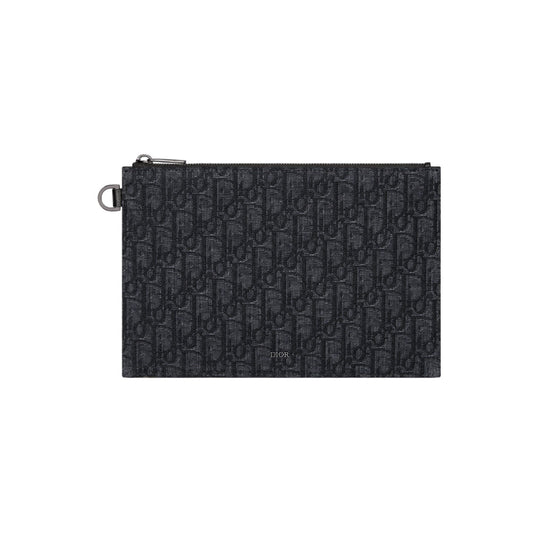 디올 오블리크 A4 클러치백 블랙