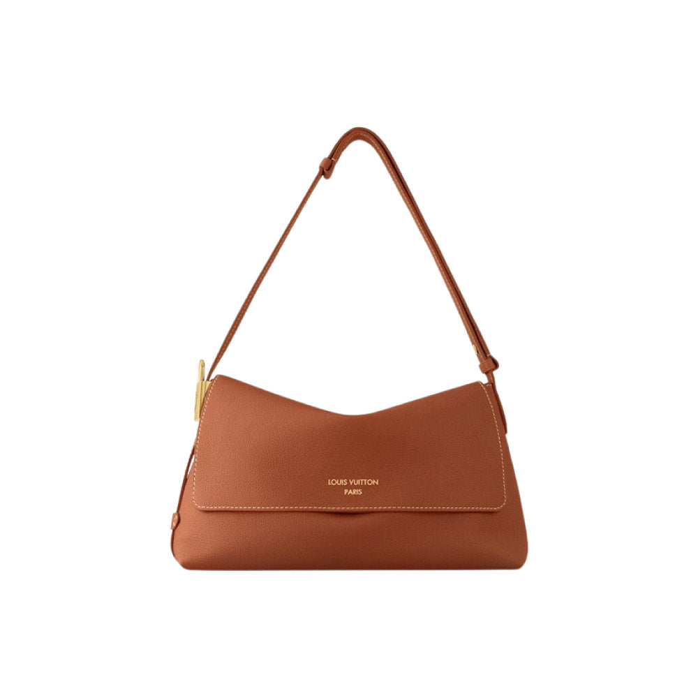 루이비통 로우 키 메신저 핸드백 꼬냑