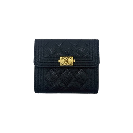 샤넬 캐비어 보이 반지갑