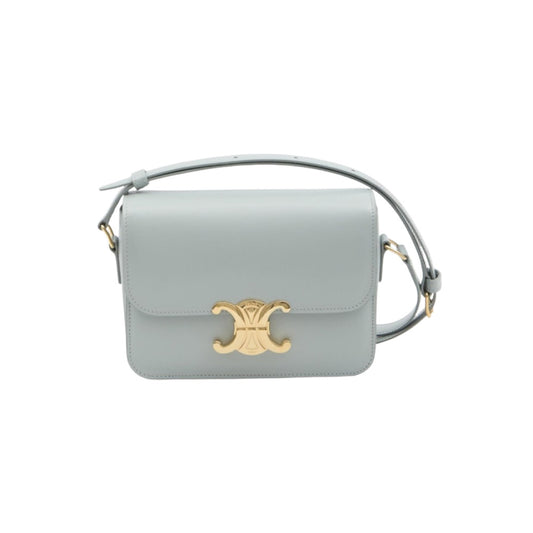 셀린느 트리오페 틴 숄더백 소프트블루