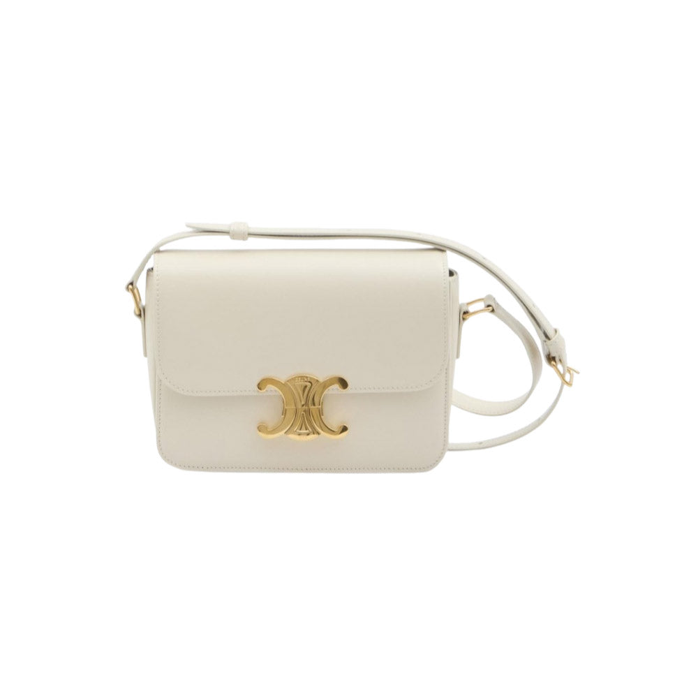 셀린느 트리오페 틴 숄더백 화이트