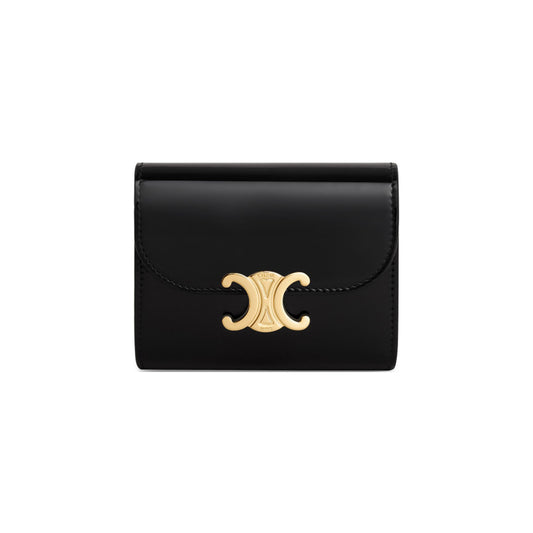 셀린느 트리옹프 샤이니 카프스킨 블랙