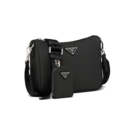 프라다 사피아노 메신저 레더 숄더백