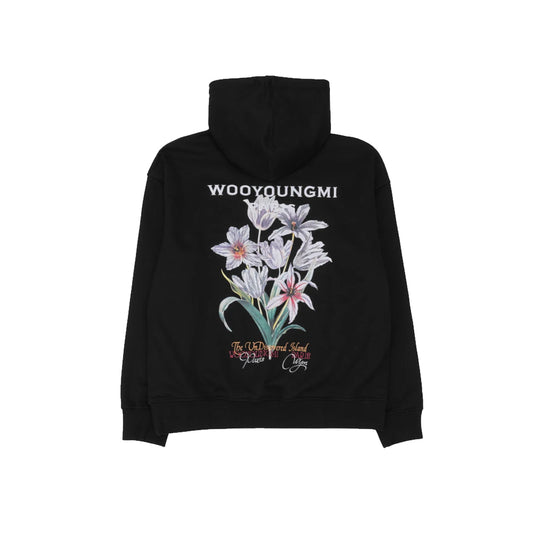 우영미 플라워 그래픽 후드(블랙) (국내배송)