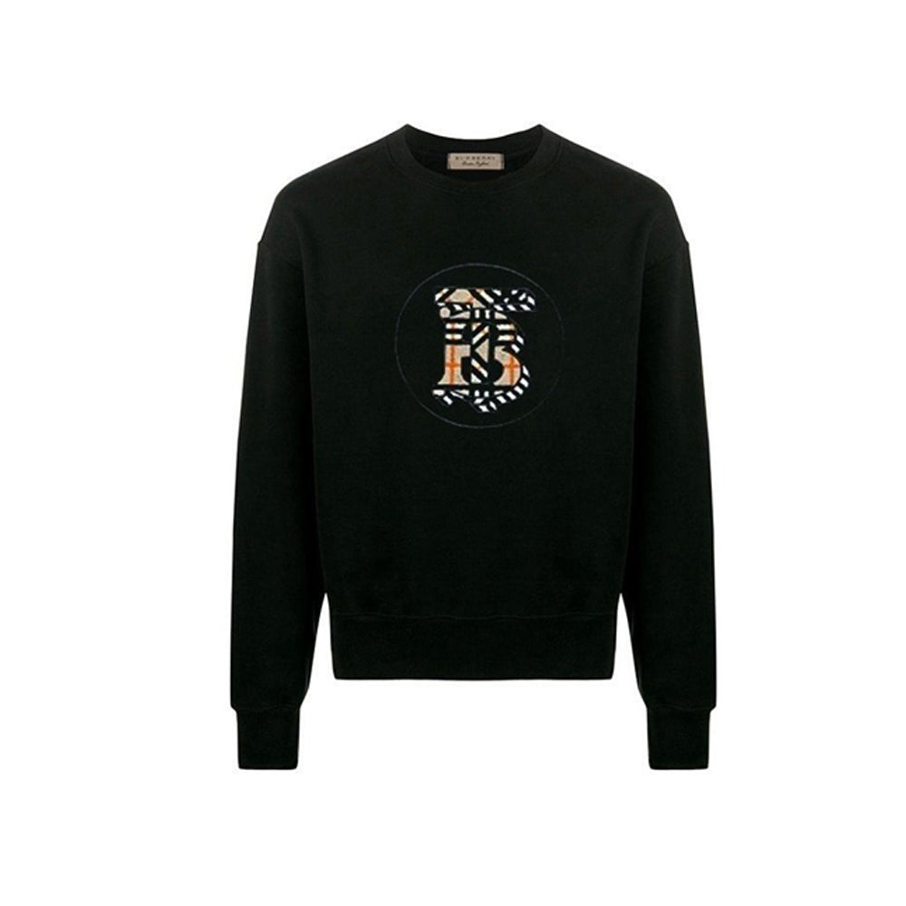 버버리 모노그램 모티프 코튼 맨투맨 (블랙 ) (국내배송) (당일배송)