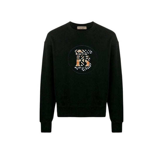 버버리 모노그램 모티프 코튼 맨투맨 (블랙 ) (국내배송) (당일배송)