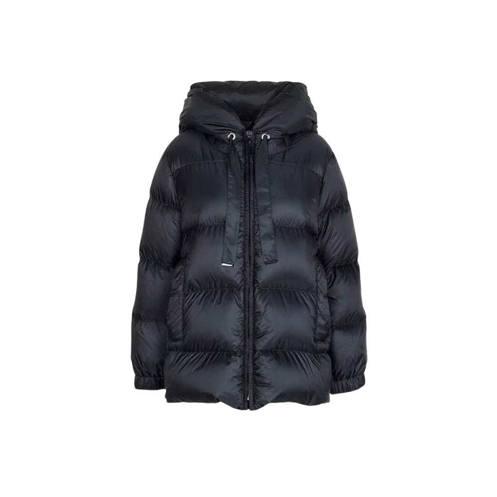막스마라 세이아 후드 구스 다운 자켓 블랙