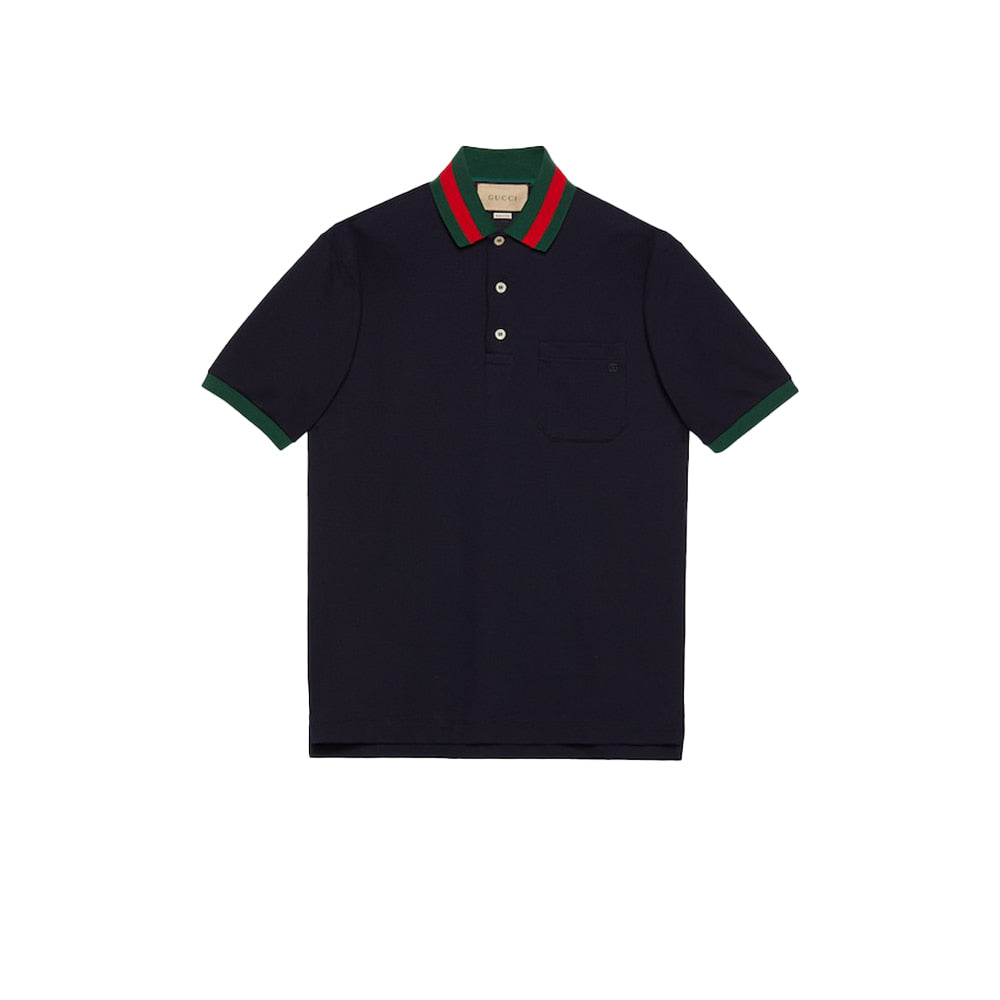 구찌 웹카라 코튼 피케폴로  (당일배송)(국내배송) (2COLOR)